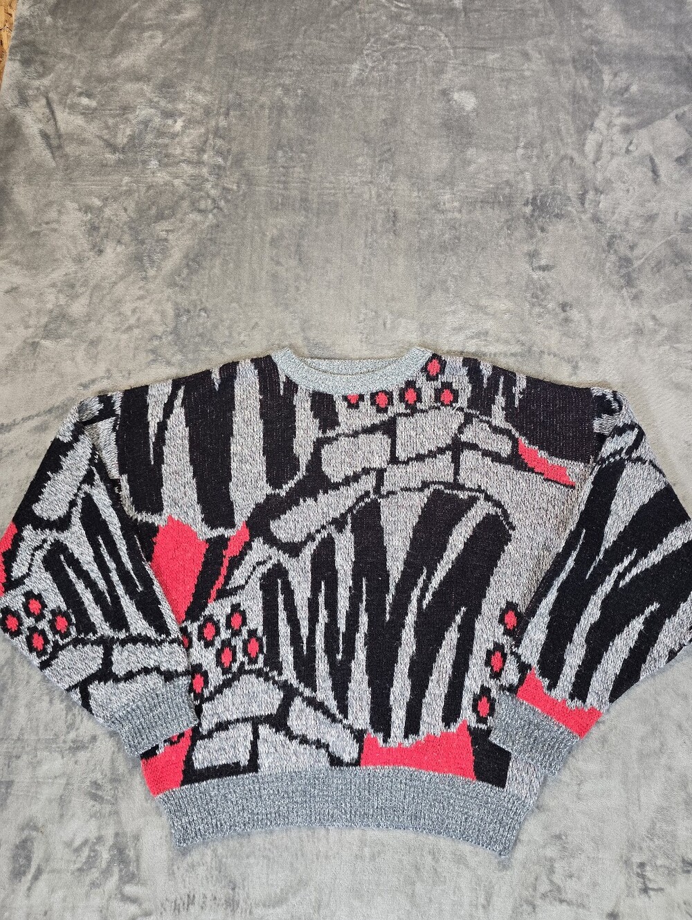 Vintage Saturdays Abstract Knit Sweater Size Large